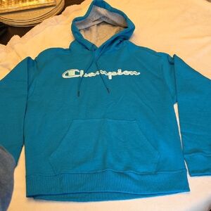 BNWT Men's Champion Teal Hoodie, Size L